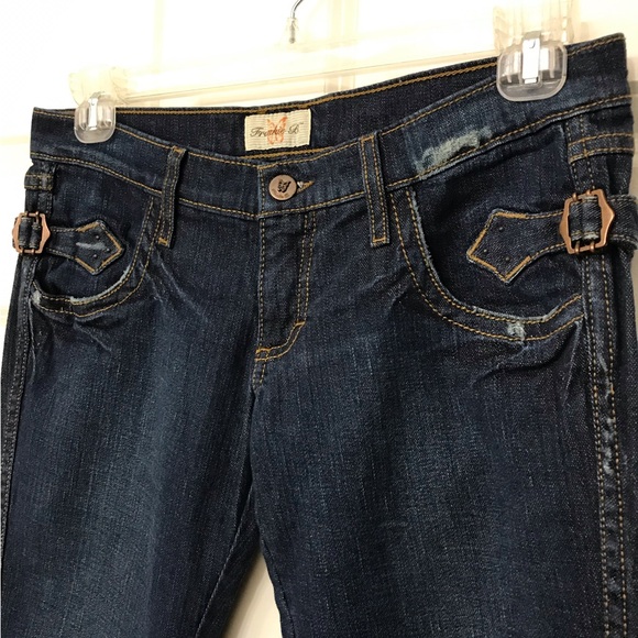 VTG Frankie B. Jeans Y2K Low Rise Flare Embellished Distressed Pant HTF Women 8 - Picture 5 of 12